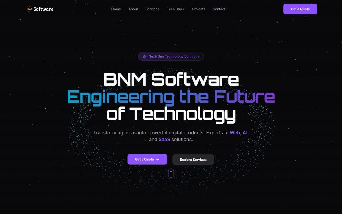 Homepage of software.bnmfinancialservices.com